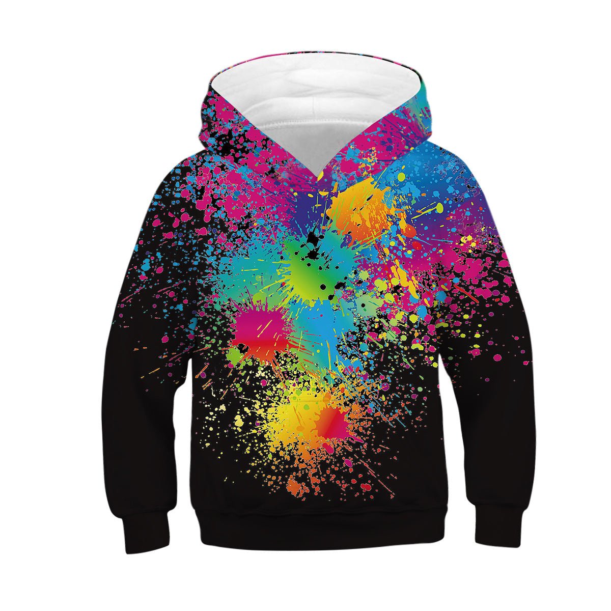 Sweat à Capuche Numérique Imprimé Unisexe pour Enfants de 8 Ans et Plus - IVOIRART.COM