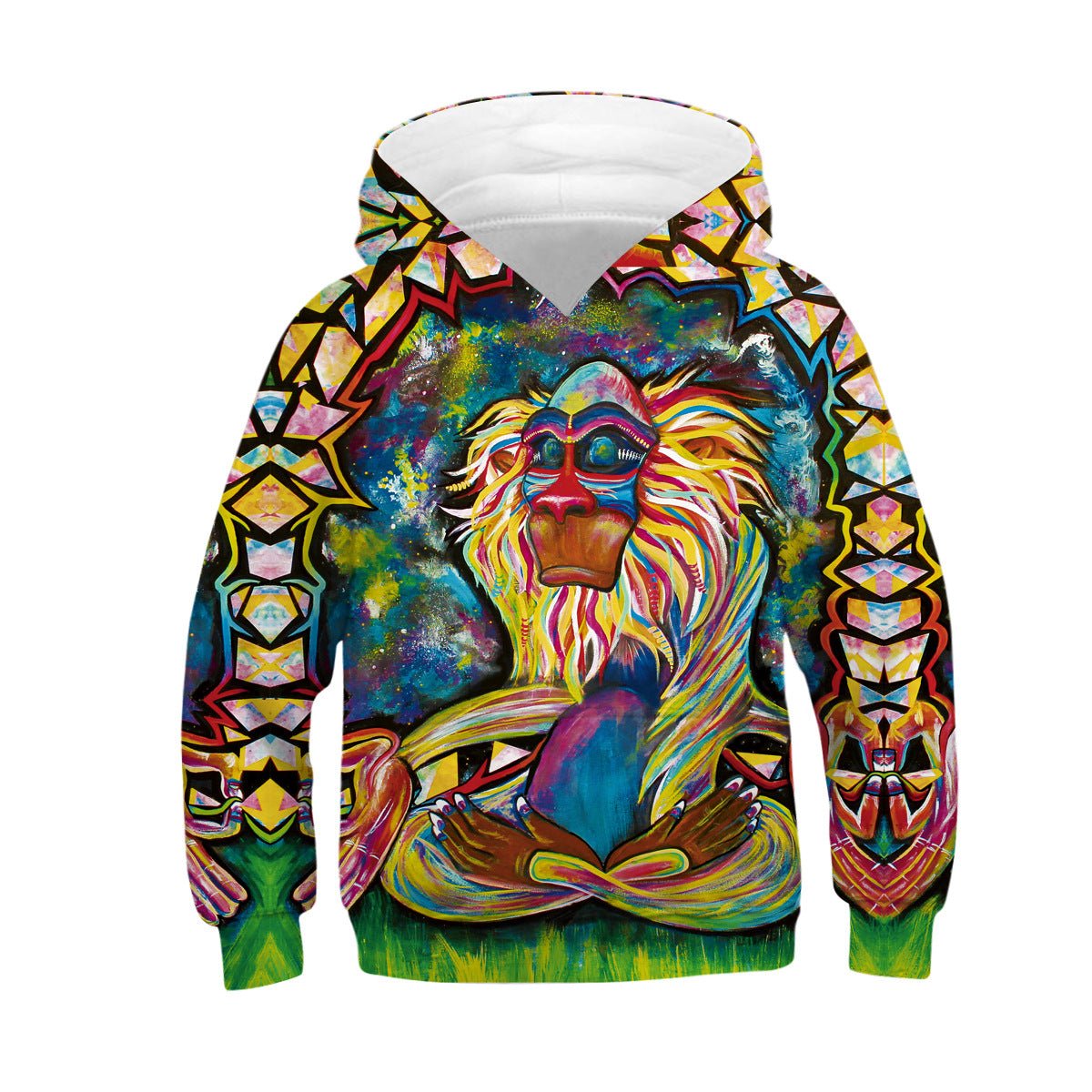 Sweat à Capuche Numérique Imprimé Unisexe pour Enfants de 8 Ans et Plus - IVOIRART.COM