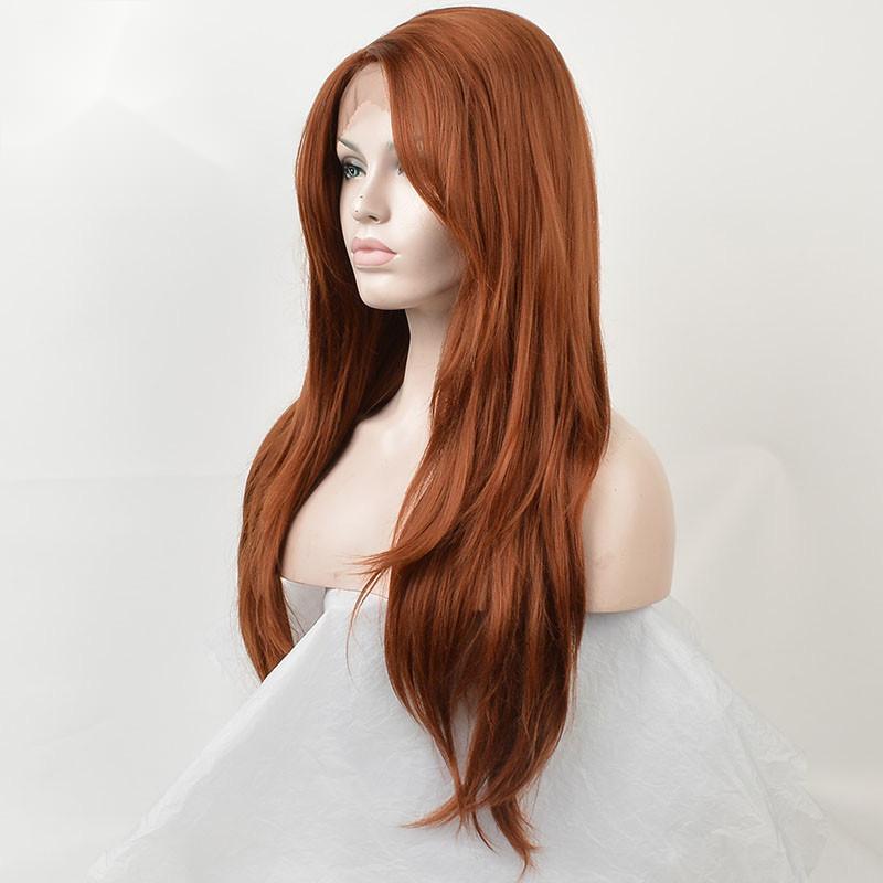 Synthetic Front Lace Long Curly Hair - IVOIRART.COM