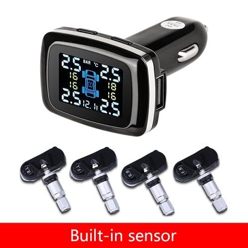 Système de Surveillance de la Pression des Pneus avec Port USB Allume-Cigare et Alarme Sécurité Auto - IVOIRART.COM