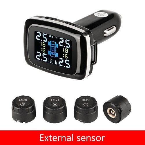 Système de Surveillance de la Pression des Pneus avec Port USB Allume-Cigare et Alarme Sécurité Auto - IVOIRART.COM
