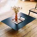 Table d'appoint en métal pour salon moderne — finition laquée piano, robuste chic - IVOIRART.COM