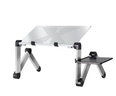 Table pour ordinateur portable avec support ergonomique pliable réglable et tapis de souris - IVOIRART.COM