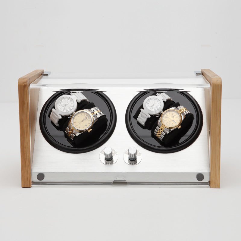 Table tournante mécanique pour montres avec boîte de rangement élégante - IVOIRART.COM