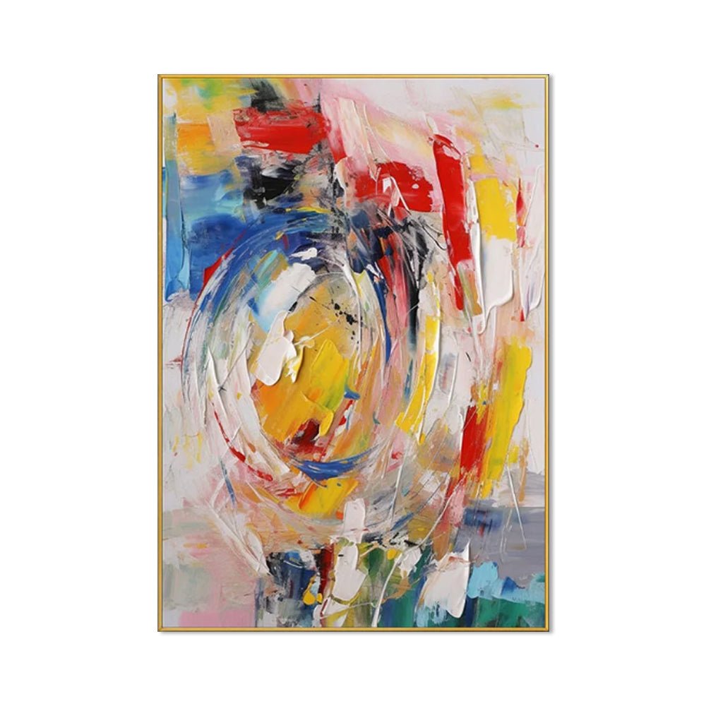 Tableau à l'huile fait main sur toile abstrait moderne pour le salon sans cadre. - IVOIRART.COM