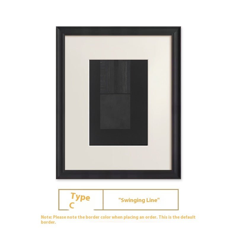 Tableau abstrait lignes noir et blanc haut de gamme pour suspension décor rétro. - IVOIRART.COM