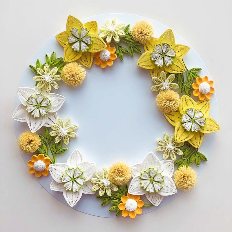 Tableau en papier quilling matelassé - Peinture créative artisanale et guirlande - IVOIRART.COM