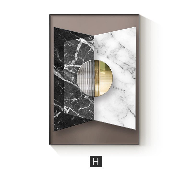 Tableau Géométrique Abstrait sur Toile pour Décoration Murale Intérieure - IVOIRART.COM