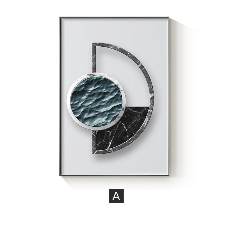 Tableau Géométrique Abstrait sur Toile pour Décoration Murale Intérieure - IVOIRART.COM