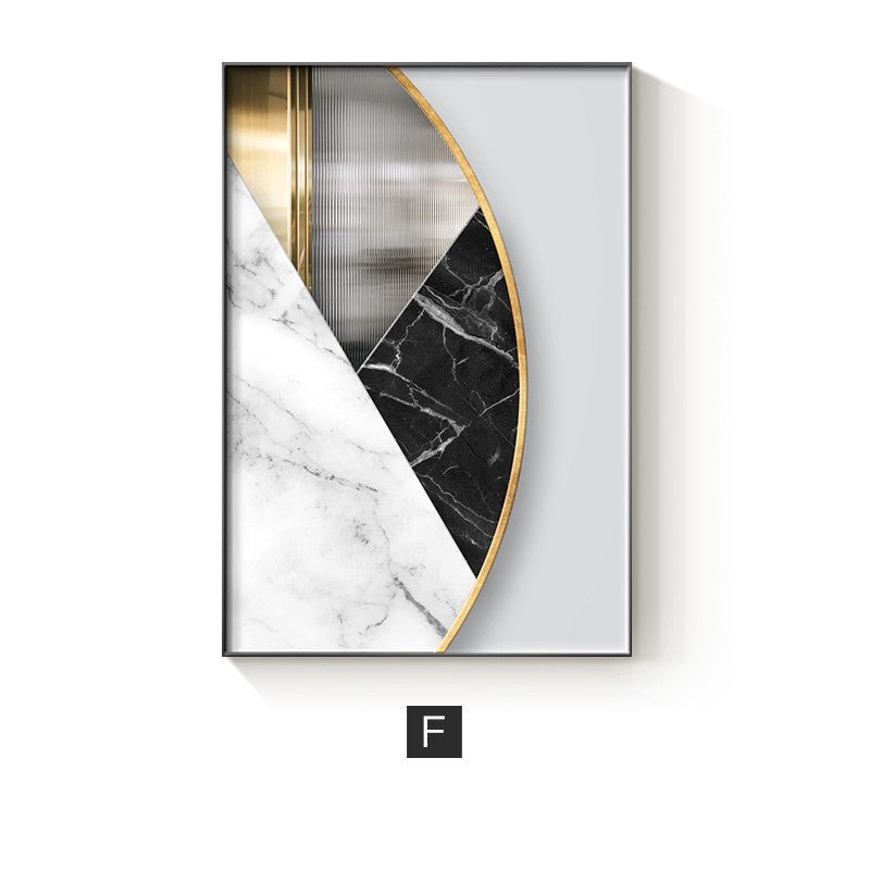 Tableau Géométrique Abstrait sur Toile pour Décoration Murale Intérieure - IVOIRART.COM