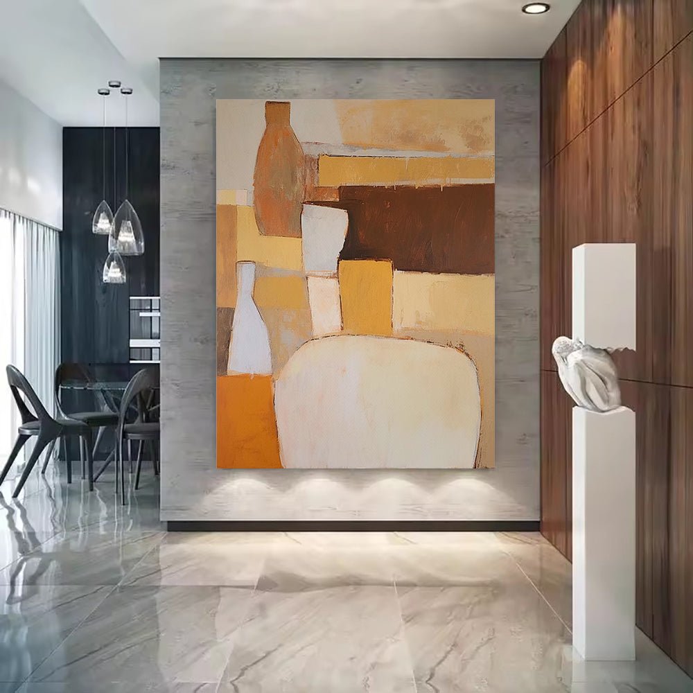 Tableau Huile Abstrait fait main sur Toile - Sans Cadre, Déco Salon & Chambre XL - IVOIRART.COM
