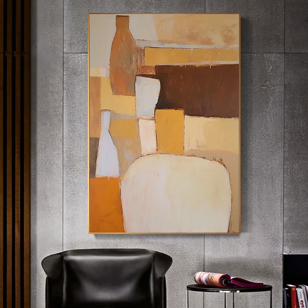 Tableau Huile Abstrait fait main sur Toile - Sans Cadre, Déco Salon & Chambre XL - IVOIRART.COM