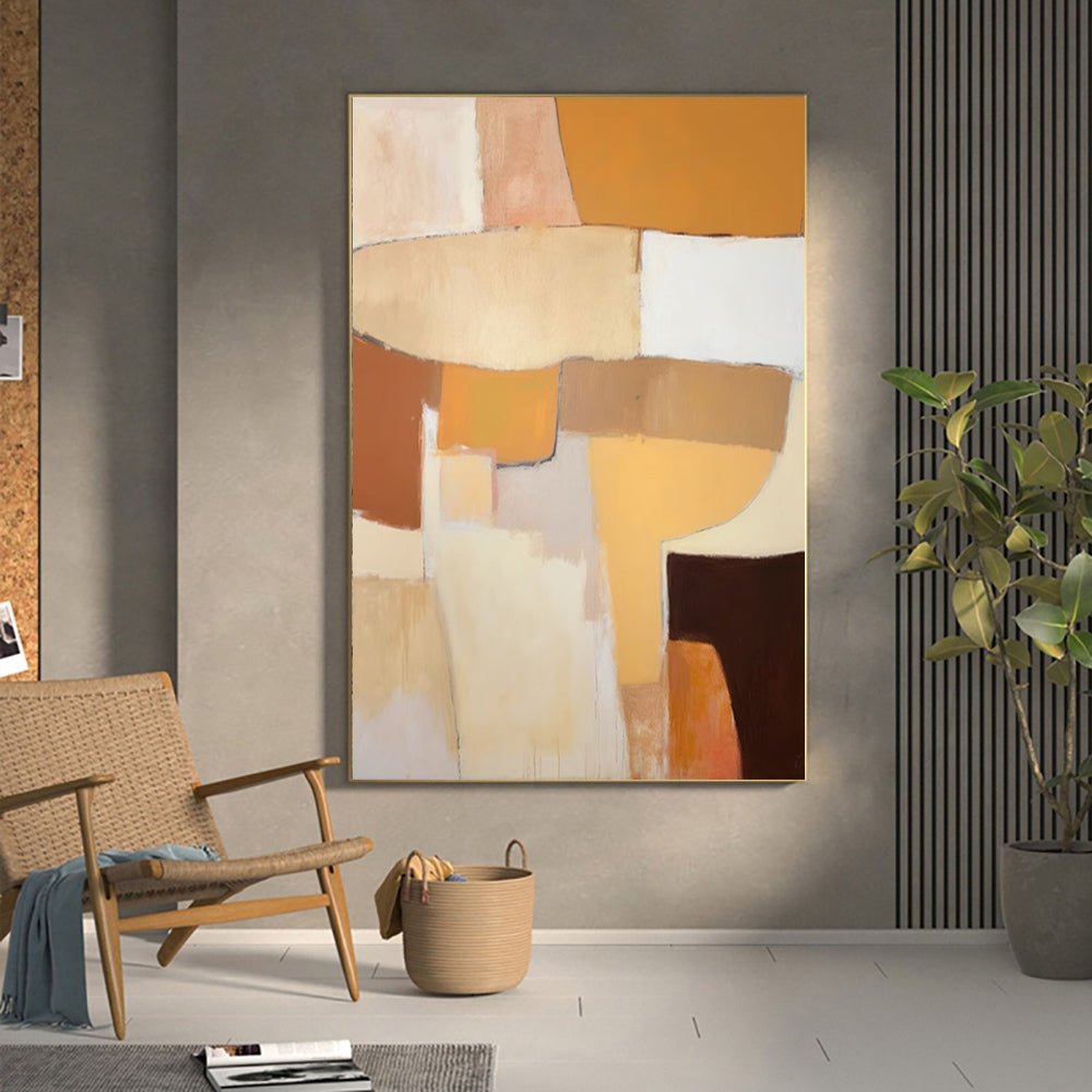 Tableau Huile Abstrait fait main sur Toile - Sans Cadre, Déco Salon & Chambre XL - IVOIRART.COM
