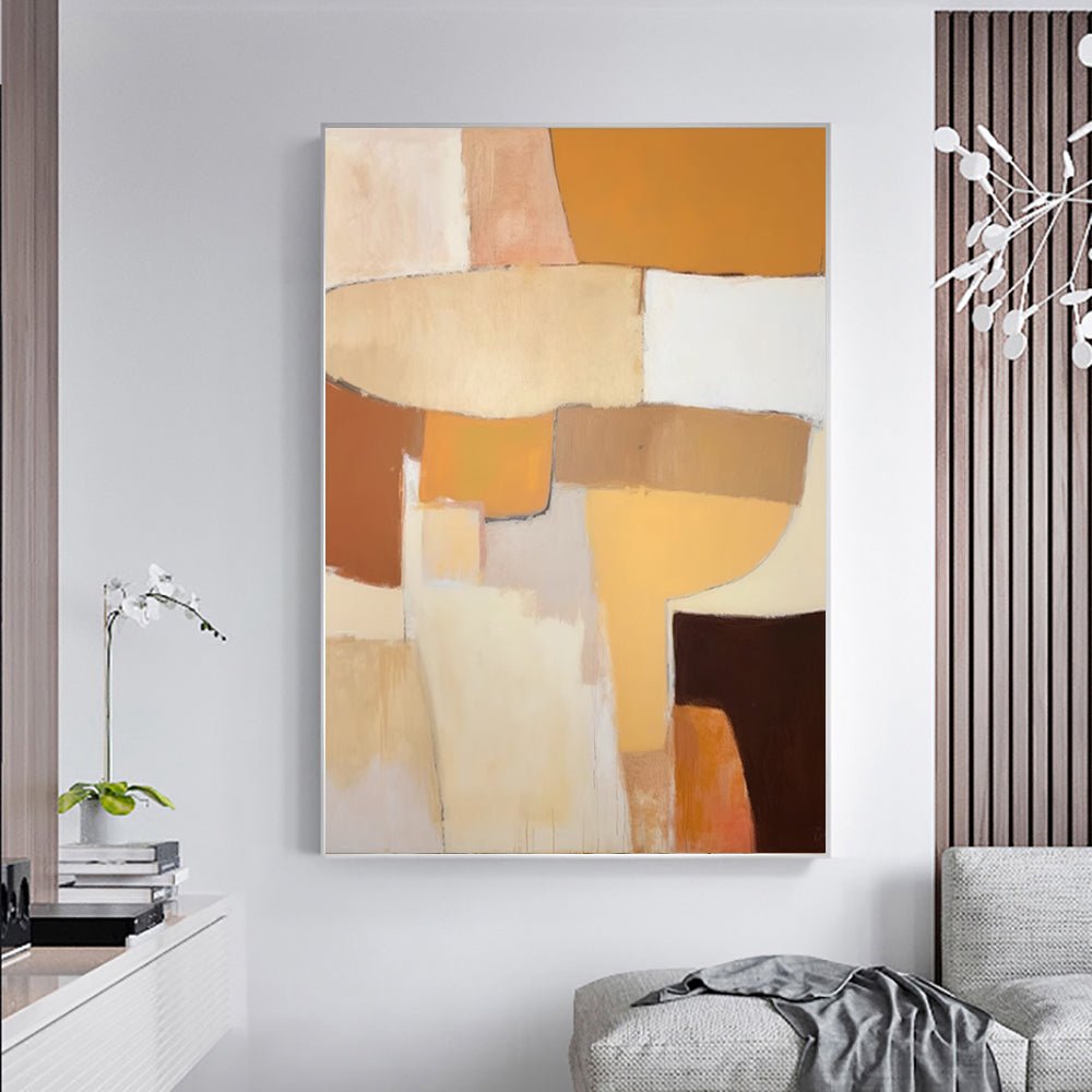 Tableau Huile Abstrait fait main sur Toile - Sans Cadre, Déco Salon & Chambre XL - IVOIRART.COM