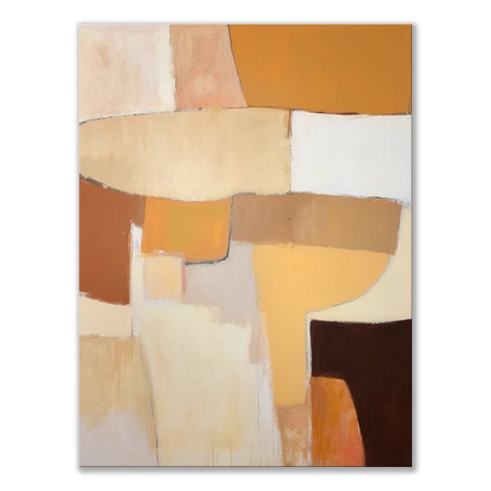 Tableau Huile Abstrait fait main sur Toile - Sans Cadre, Déco Salon & Chambre XL - IVOIRART.COM