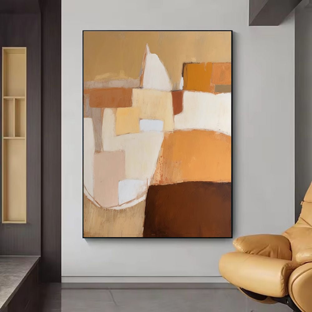 Tableau Huile Abstrait fait main sur Toile - Sans Cadre, Déco Salon & Chambre XL - IVOIRART.COM