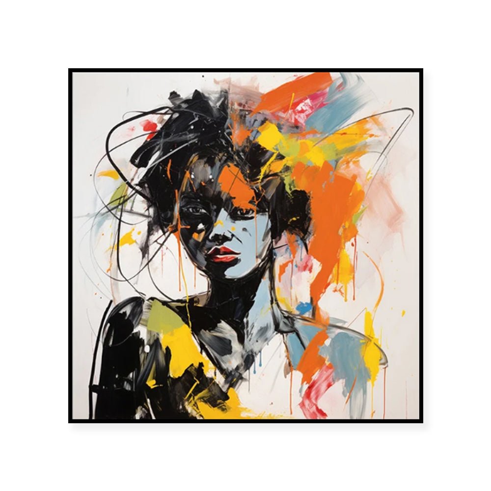 Tableau huile Banksy style graffiti moderne portrait peint à la main sur toiles. - IVOIRART.COM