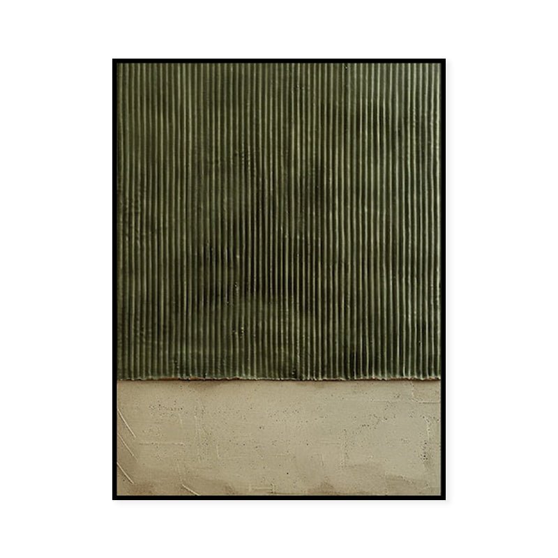Tableau huile peint à la main sur toile, abstrait moderne vert, texture décor chic - IVOIRART.COM