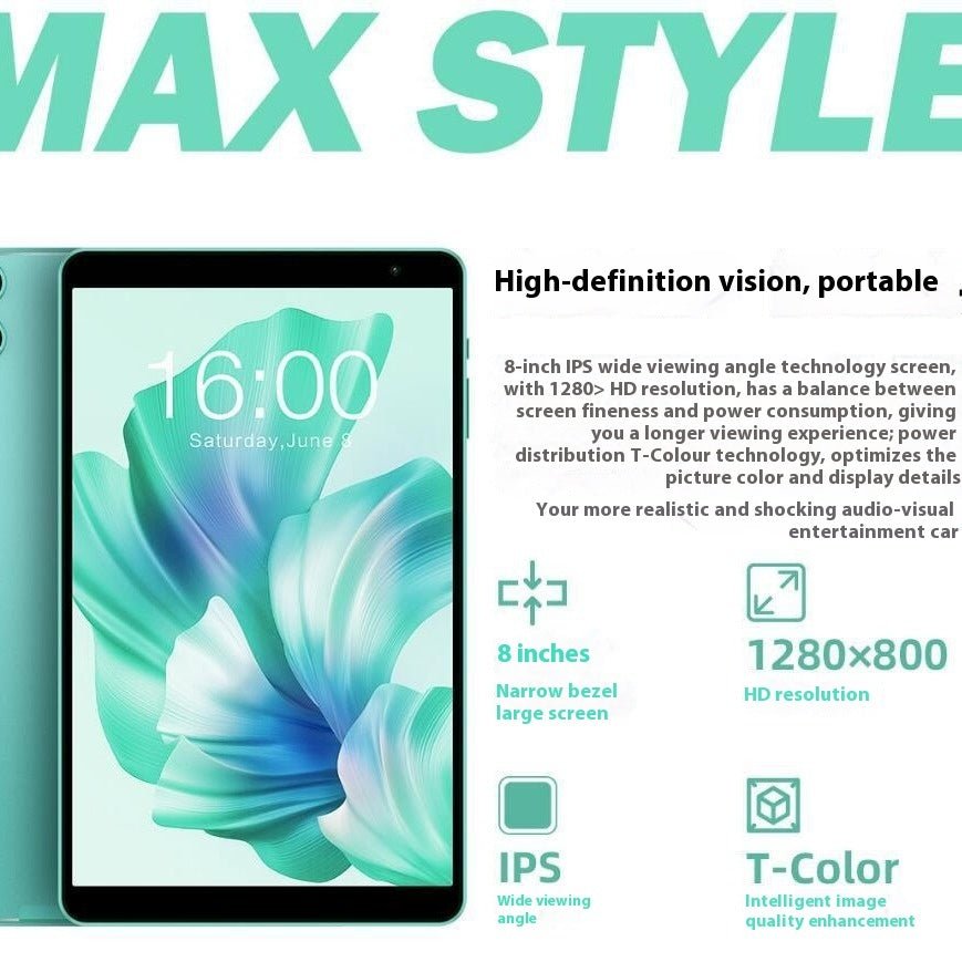Tablette Android 13 8 pouces HD Octa-core 4 Go RAM 64 Go Stockage pour Étudiant - IVOIRART.COM