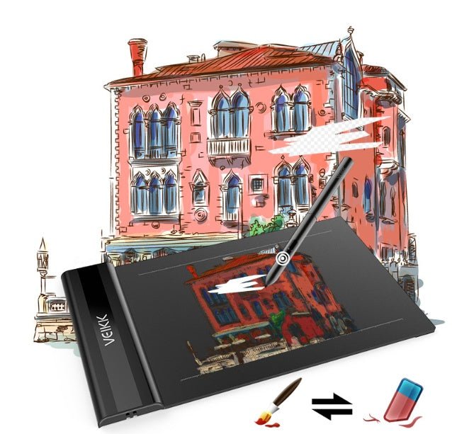 Tablette Graphique Électronique S640 USB avec Stylet Sans Batterie et Haute Sensibilité - IVOIRART.COM