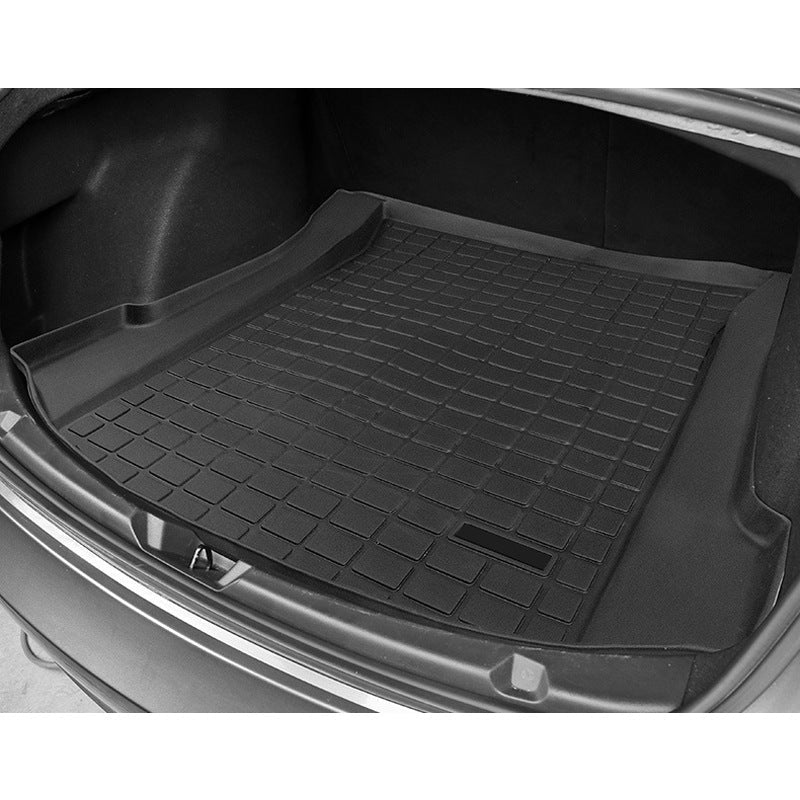 Tapis de coffre en TPE pour Tesla Model 3, tapis de sol arrière noir, durable et écologique, protection efficace - IVOIRART.COM