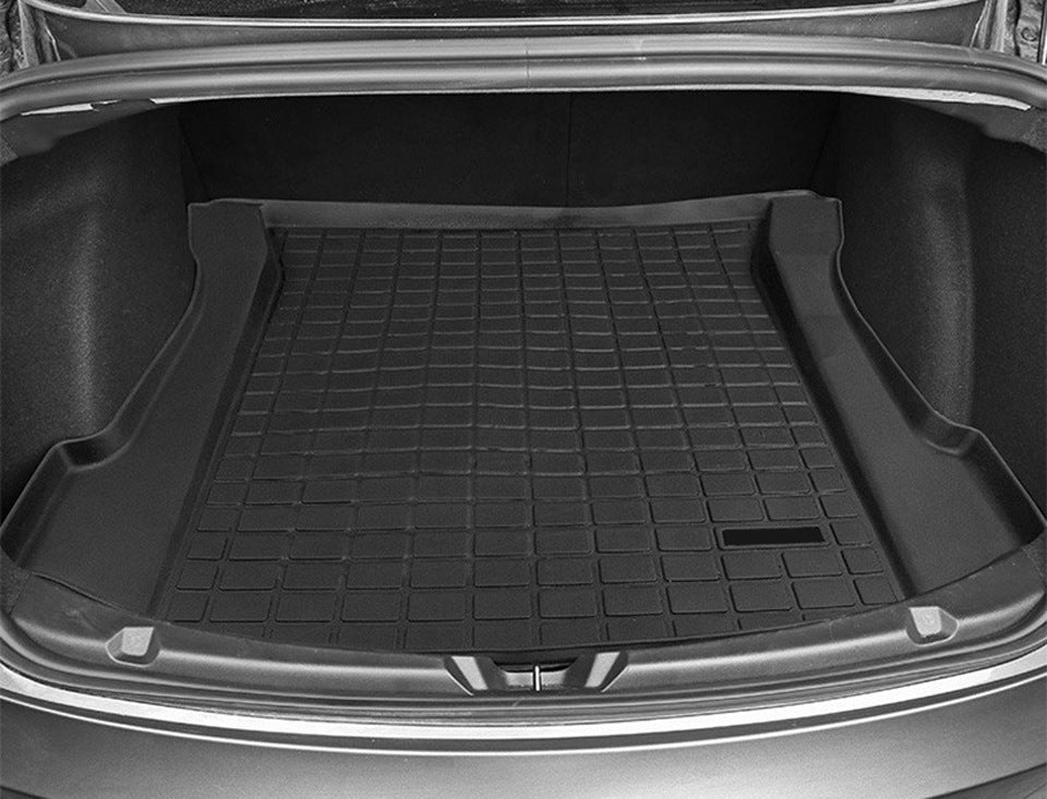 Tapis de coffre en TPE pour Tesla Model 3, tapis de sol arrière noir, durable et écologique, protection efficace - IVOIRART.COM