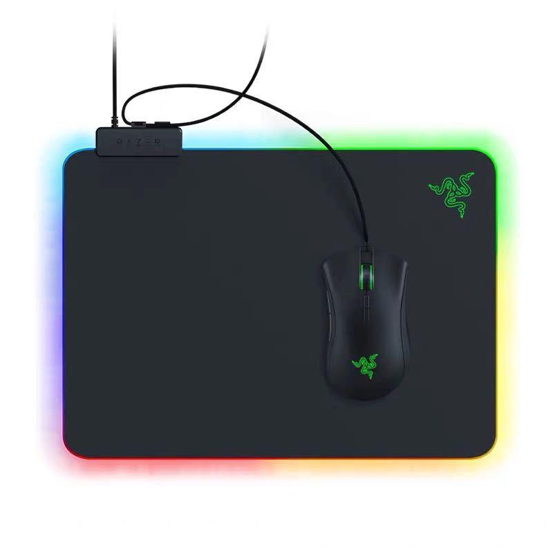 Tapis de Souris de Jeu RGB Razer Firefly Hard V2 avec Cable Intégré Personnalisable et Base Antidérapante en Caoutchouc - IVOIRART.COM
