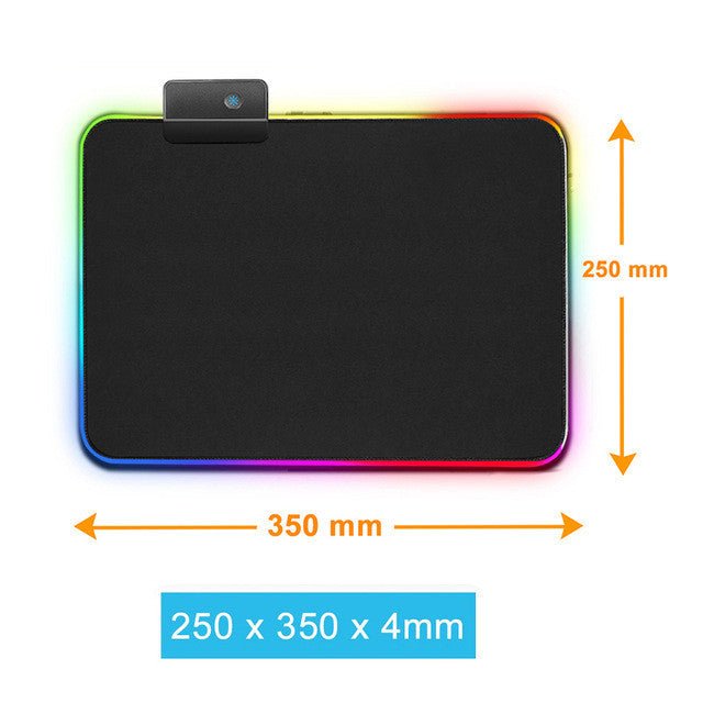 Tapis de Souris RGB Lumineux Symphonie LED en Caoutchouc Antidérapant pour Jeu - IVOIRART.COM
