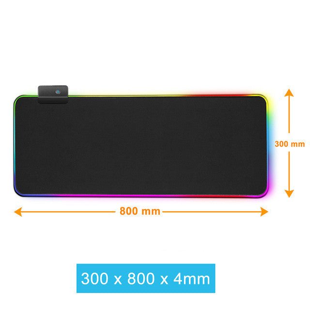 Tapis de Souris RGB Lumineux Symphonie LED en Caoutchouc Antidérapant pour Jeu - IVOIRART.COM