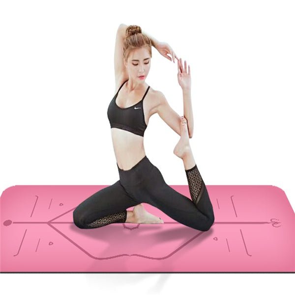 Tapis de yoga en caoutchouc naturel avec revêtement PU, épaisseur 5 mm, dimensions 1830x680 mm - IVOIRART.COM