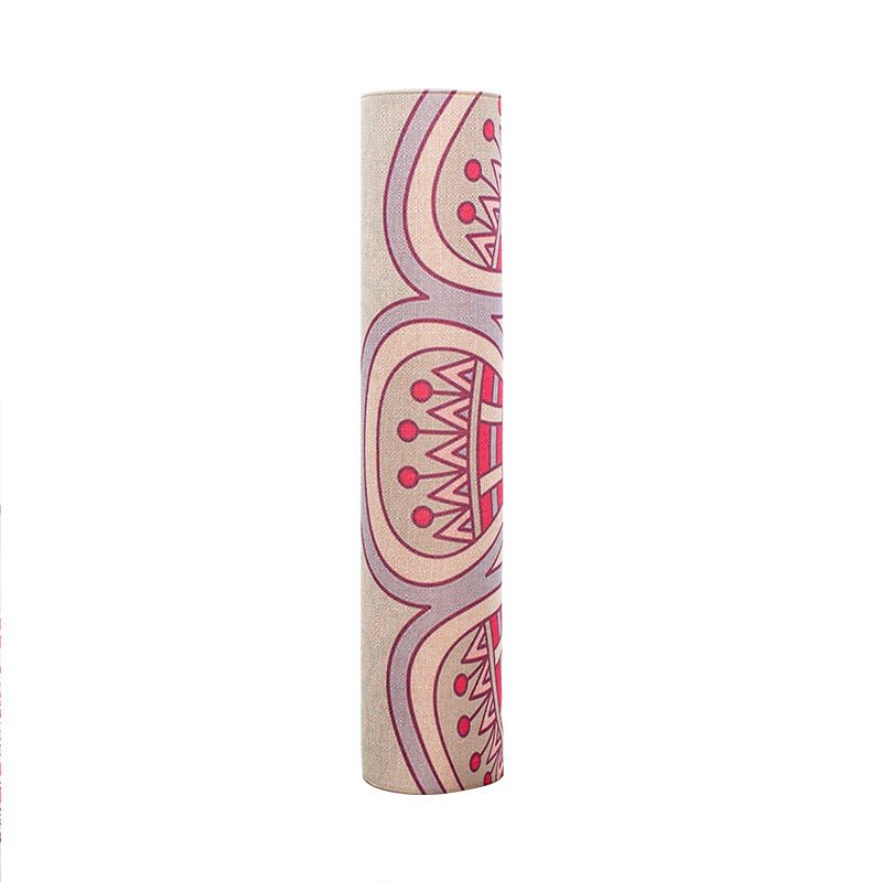 Tapis de yoga en lin et caoutchouc naturel 5mm — 183×68 mm, coloris Linen - Yoga! - IVOIRART.COM