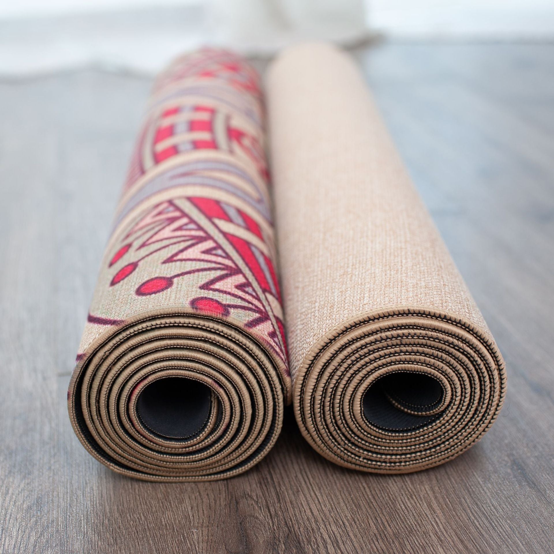 Tapis de yoga en lin et caoutchouc naturel 5mm — 183×68 mm, coloris Linen - Yoga! - IVOIRART.COM