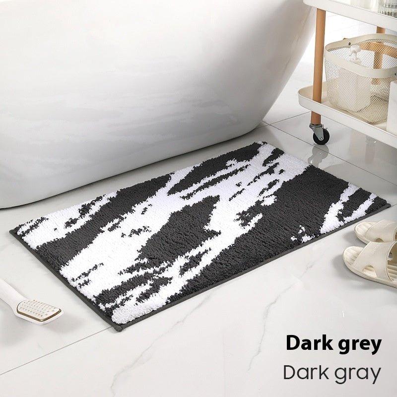 Tapis d’entrée en marbre nordique chic, absorbant et antidérapant pour porte - IVOIRART.COM