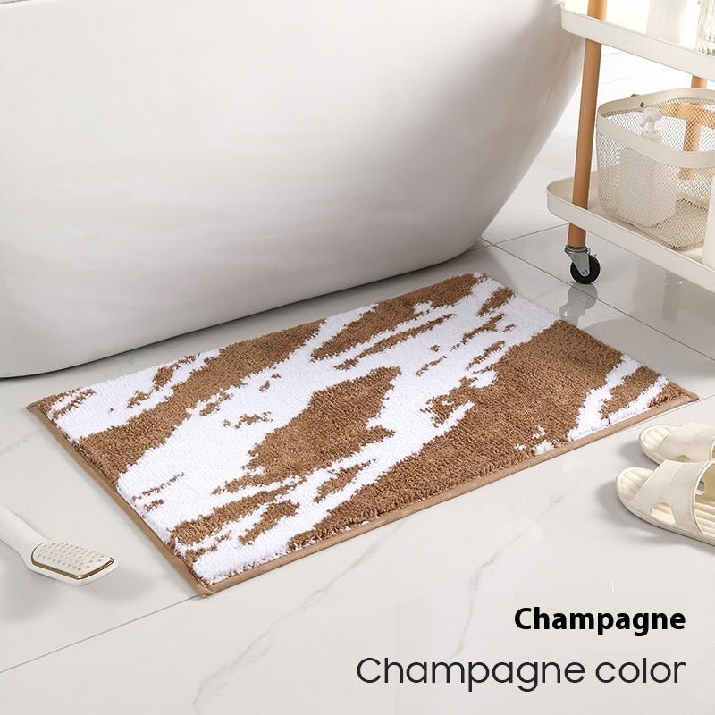 Tapis d’entrée en marbre nordique chic, absorbant et antidérapant pour porte - IVOIRART.COM