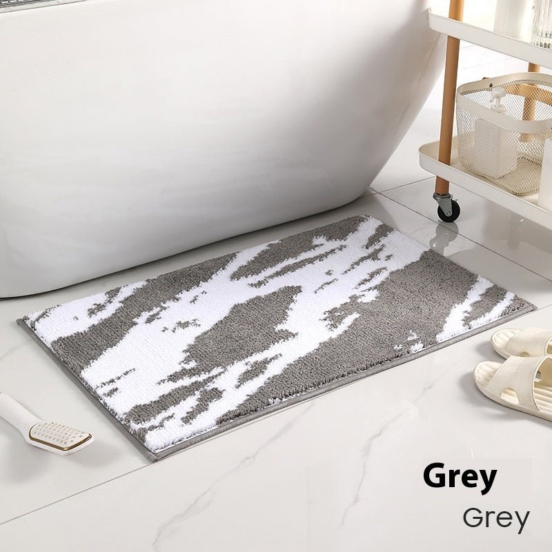Tapis d’entrée en marbre nordique chic, absorbant et antidérapant pour porte - IVOIRART.COM