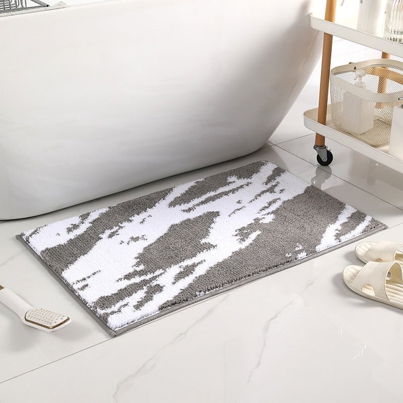 Tapis d’entrée en marbre nordique chic, absorbant et antidérapant pour porte - IVOIRART.COM