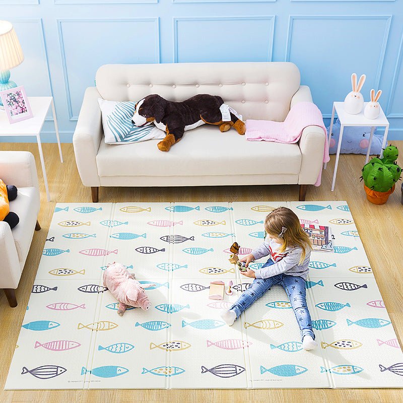 Tapis d’éveil épais pour bébé, tapis de jeu pliable pour ramper 150x200 cm - IVOIRART.COM
