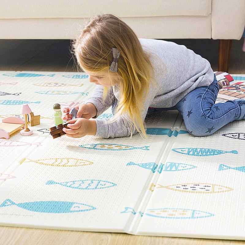 Tapis d’éveil épais pour bébé, tapis de jeu pliable pour ramper 150x200 cm - IVOIRART.COM