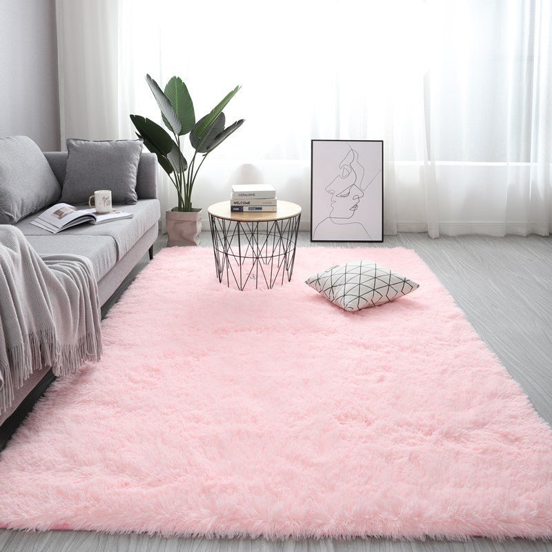 Tapis Nordique Moelleux Rectangle Grand Format Antidérapant Doux Blanc Rouge 13 Couleurs - IVOIRART.COM
