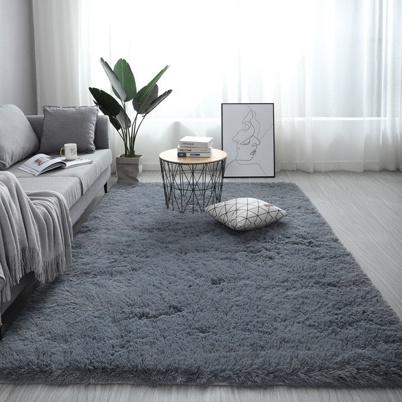 Tapis Nordique Moelleux Rectangle Grand Format Antidérapant Doux Blanc Rouge 13 Couleurs - IVOIRART.COM