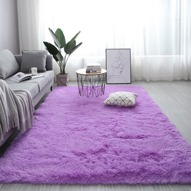 Tapis Nordique Moelleux Rectangle Grand Format Antidérapant Doux Blanc Rouge 13 Couleurs - IVOIRART.COM