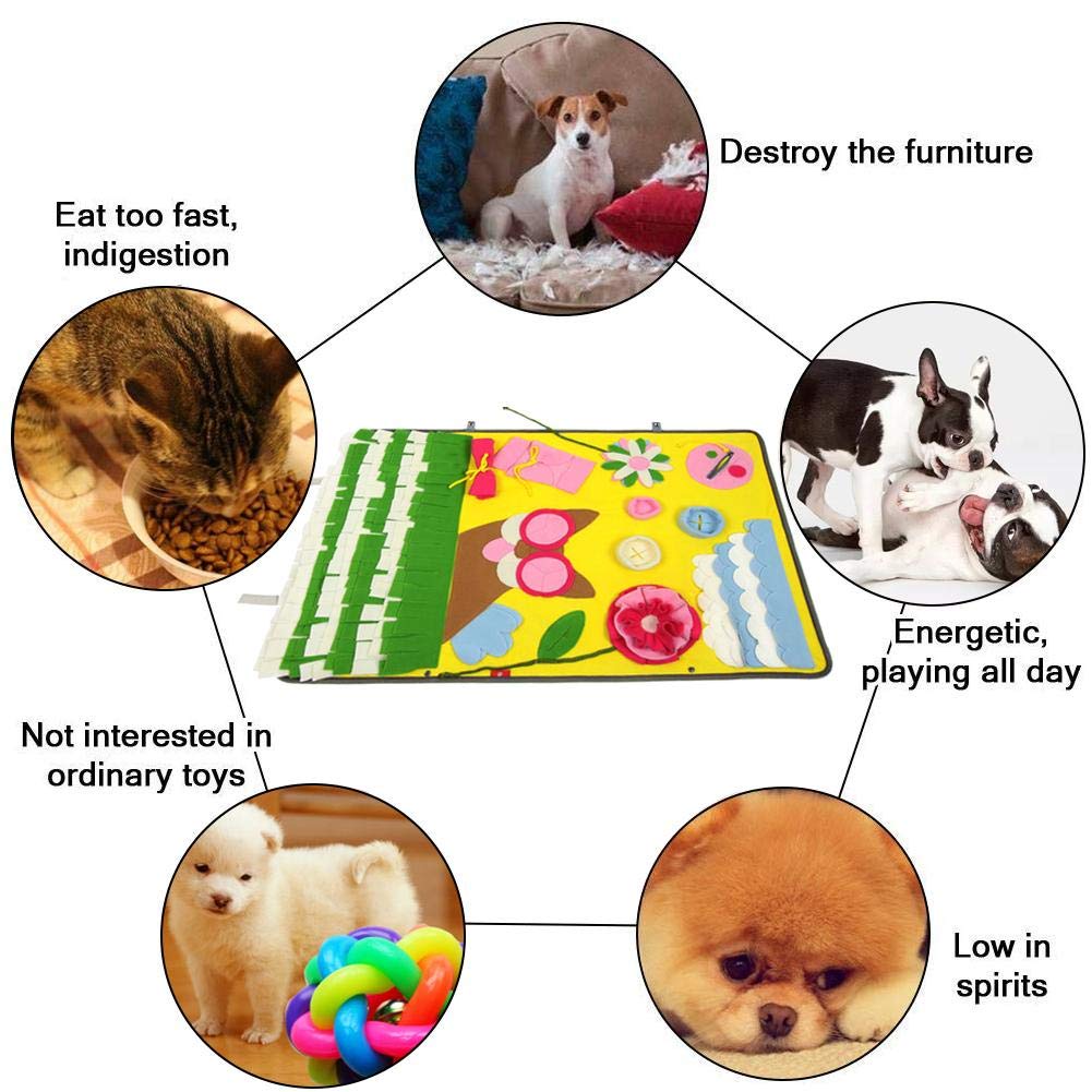 Tapis olfactif pour chien, coussins détente anti - stress pour animaux 60x90 cm - IVOIRART.COM