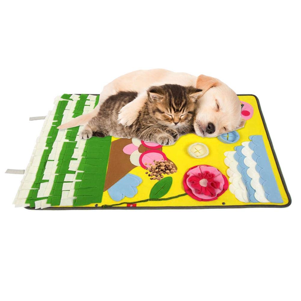 Tapis olfactif pour chien, coussins détente anti - stress pour animaux 60x90 cm - IVOIRART.COM