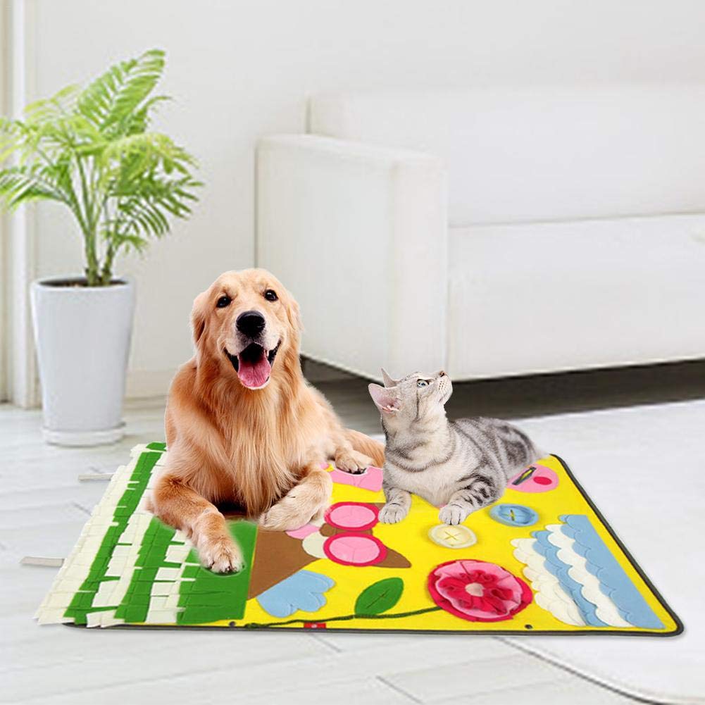 Tapis olfactif pour chien, coussins détente anti - stress pour animaux 60x90 cm - IVOIRART.COM