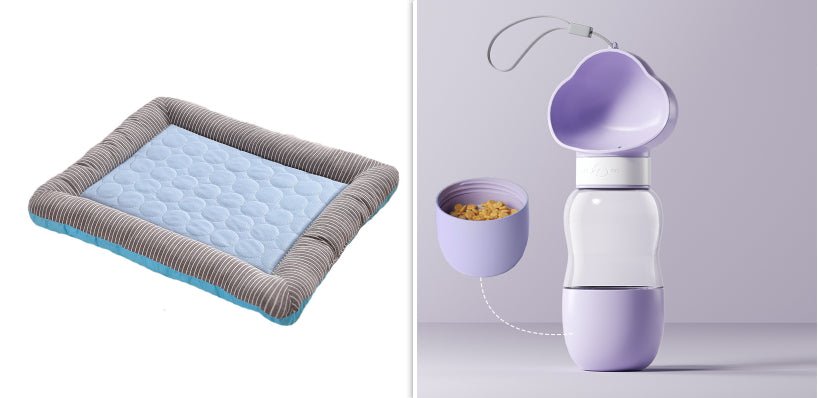 Tapis Rafraîchissant pour Animaux Chiens Chats Chiots Matelas Glacé Bleu Respirant - IVOIRART.COM