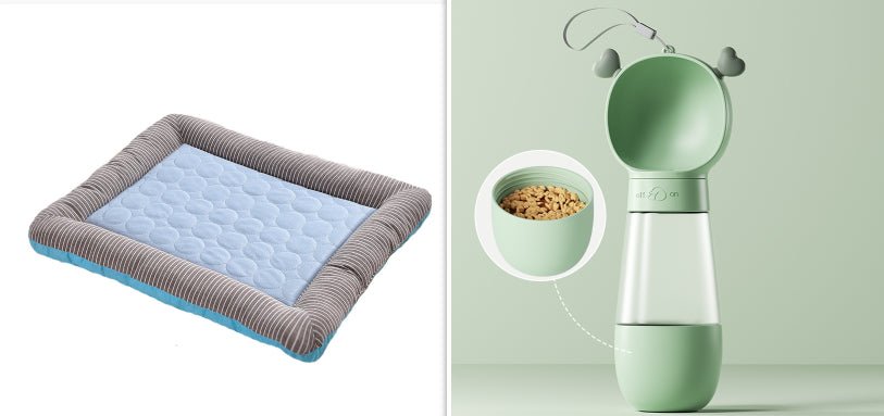 Tapis Rafraîchissant pour Animaux Chiens Chats Chiots Matelas Glacé Bleu Respirant - IVOIRART.COM