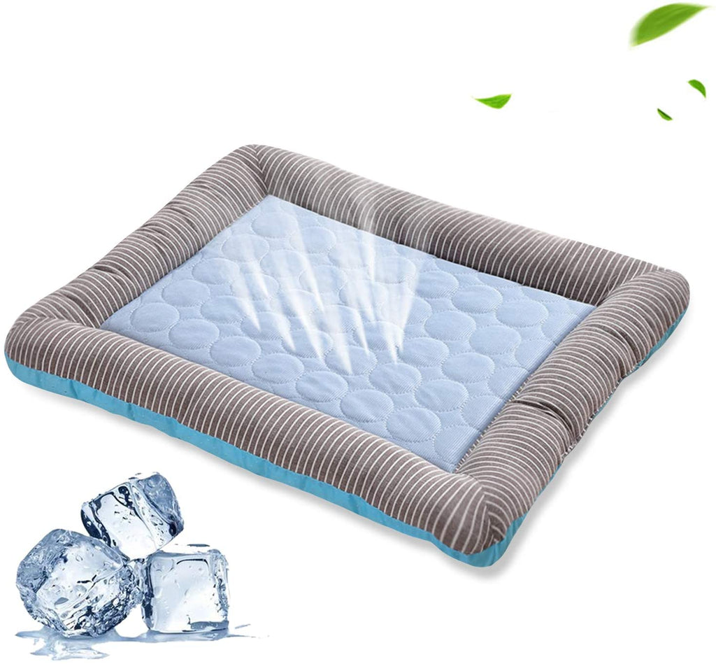 Tapis Rafraîchissant pour Animaux Chiens Chats Chiots Matelas Glacé Bleu Respirant - IVOIRART.COM