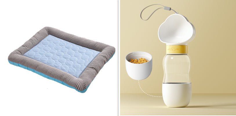 Tapis Rafraîchissant pour Animaux Chiens Chats Chiots Matelas Glacé Bleu Respirant - IVOIRART.COM