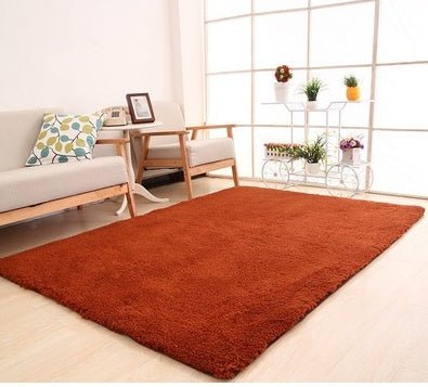 Tapis uni doux et moelleux pour salon et chambre, tapis blanc pelucheux décor maison - IVOIRART.COM