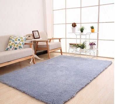 Tapis uni doux et moelleux pour salon et chambre, tapis blanc pelucheux décor maison - IVOIRART.COM